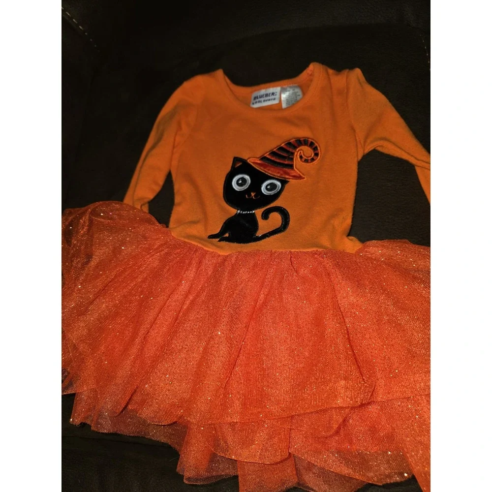 Blueberri boulevard fall autumn Halloween black cat dress size 2t